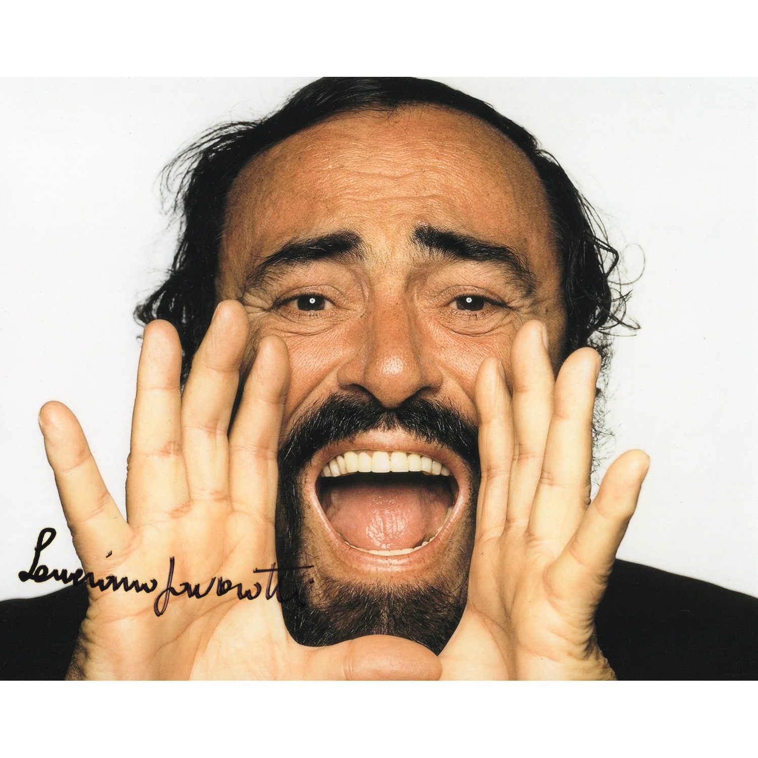 Luciano Pavarotti ルチアーノ・パヴァロッティ 直筆サイン入り写真認証COA付